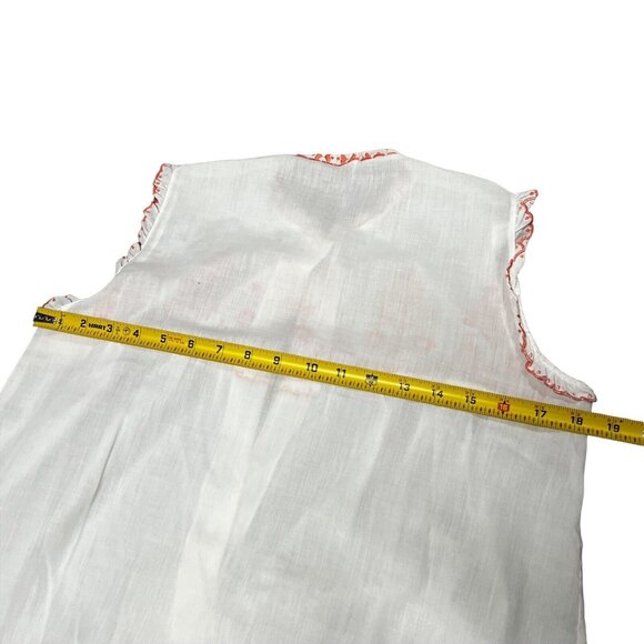 Vetterman Germany short vintage Sleeveless nightgown Ukranian Embroidered Medium - Picture 5 of 5